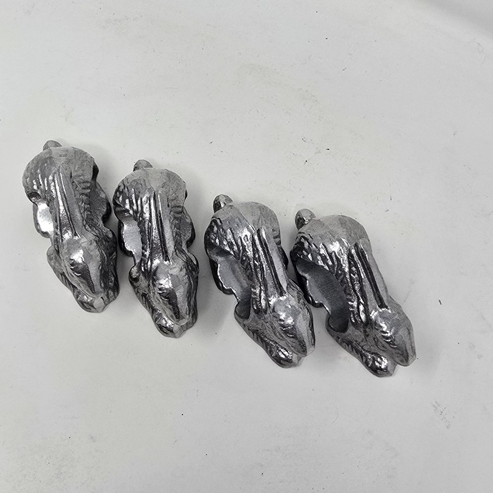 Vtg bunny rabbit napkin rings holders farmhouse easter cottagecore set of 4 - Picture 3 of 5